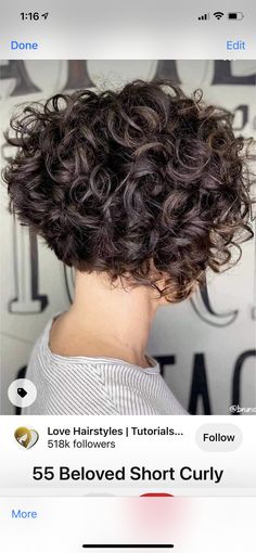 Short Curly Hairstyles For Women, Inverted Bob Hairstyles, Short Curly Hairstyles, Bob Hairstyles For Thick, Short Curly Bob, Short Curly Wigs