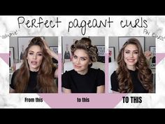 Pageant Curls, Beauty Pageant Hair, Pageant Hairstyles, Pin Curl Hair, Pageant Prep, Competition Makeup, Pin Up Curls, Pageant Life, Curl Tutorial