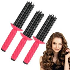 welcome to Vikudy! 3Pc Self Grip Hair Rollers Curly Hair Styler Tool Air Hair Styler Hair Fluffy Curling Roll Comb Air Volume Comb Hair Brush Styler For Curly Curling Tool Hair Curlying Roll Comb Features: Anti-Slip Design: The Air Volume Comb Is Engineered With Small Dots On The Teeth That Enhance Friction And Hair From Tangling. With This Innovative Design, You Can Easily Create Your Desired Hairstyle Without Any Hassle Or . Ease Of Use: Styler Your Hair With Ease Using The Air Volume Comb, Pe Rollers Curly Hair, Diy Hairs, Hair Straightener Cream, Curly Hair Tools, Hair Tool Storage, Curly Hair Mousse, Hair Dryer Styler, Styler Hair, Blow Dryer With Comb