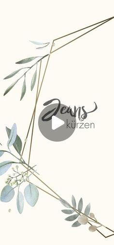 an image of some leaves and branches on a white background with the words rens kuzen