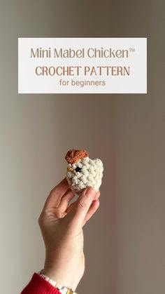 Hand holding a tiny crochet chicken. Learn A New Skill, Baby Chicks, Crochet Patterns, Sewing, Crochet, Pattern