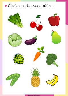 a poster with fruits and vegetables on it