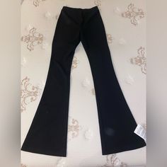 Long Black Wideleg Leggings From Asos With Tags And Perfect Condition Chic Stretch Yoga Pants For Work, Stretch Elastane Trousers, Chic High Waist Yoga Pants, Chic Full-length Yoga Pants, Chic Full Length Yoga Pants, Chic Fall Yoga Pants, Chic Fitted Elastane Leggings, Solid Elastane Leggings Trousers, Solid Elastane Leggings Shaped As Trousers