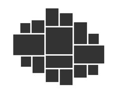 a black and white photo with squares in the middle, on a white background that is also used as a logo