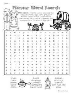 a worksheet with words and pictures for the word search