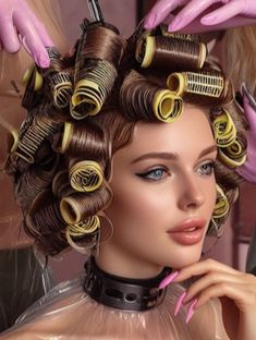 Big Hair Rollers, Forced Haircut, Stepford Wife, Hair Roller, Hair Haircuts, Permed Hairstyles