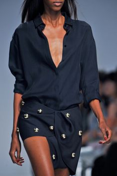 Street Mode, Fashion Week Spring 2014, Anthony Vaccarello, Cooler Look, Looks Black, Looks Chic, Mode Inspiration