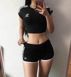 Fitness Style, Trening Fitness, Adidas Shorts, Outfit Goals, Hair Today, Teen Fashion, Cool Hairstyles