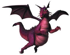 a red dragon with horns and wings flying through the air, 3d digitally rendered image