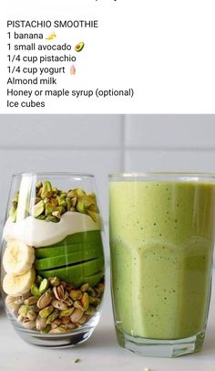 Pistachio Smoothie, Avocado Smoothie Recipe, Warm Soup Recipes, Yogurt Cup, Jamie Oliver Recipes, Avocado Smoothie