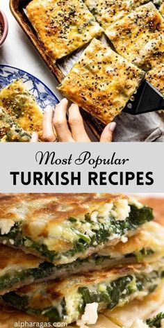 the most popular turkish food is made with spinach and cheese