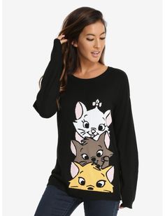 Aristocats Kittens, Three Kittens, Kawaii Shorts, Cat Tee Shirts, Diy Pants, Disney Themed Outfits, Animal Sweater, The Aristocats, Disney Mugs