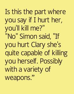 Cassandra Clare Quote Simon Lewis ♥ Bad Names, Clary And Simon, Alec And Jace, Immortal Instruments, Book City, Fallen Angels