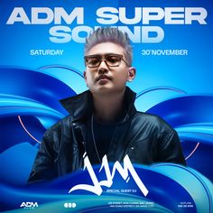 the poster for adam super sound featuring an image of a man with sunglasses on his face