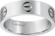 Platinum Love Ring Cartier, Rings Cartier, Cartier Wedding Rings, Cartier Silver, Bracelet Cartier, Cartier Love Ring, Art Deco Wedding Band, White Gold Wedding Bands, Cartier Love