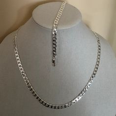 Gorgeous Set. 925 Stamped. Beautiful Quality. Brand New. Necklace And Bracelet Set, Necklace And Bracelet, Mens Accessories Jewelry, Silver Man, Sterling Silver Necklace, Bracelet Set, Sterling Silver Necklaces, Silver Necklace, Mens Accessories