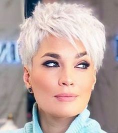 Women Haircuts, Short White Hair, Cool Short Hairstyles, Short Hair Color