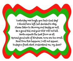 Elf on the Shelf Bad Day Poem with free Printable, a poem for your kids when they have been bad. Elf Warning Letter, Elf On The Shelf Warning, Elf Warning, Elf On Shelf Letter, To Do App, Elf Notes, Bad Elf, Elf Shelf, Shelf Elf