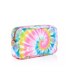 Nwt Stoney Clover Lane Small Pouch In Vibrant Pastel Tie Dye. New With Tags And Packaging. This Is A Discontinued Style! Dimensions: 9.5" X 2" X 5" Gold-Tone Zip Closure Tie-Dyed Print Lined Nylon; Lining: Nylon Trendy Multicolor School Pouch, Trendy Multicolor Cosmetic Bag With Removable Pouch, Casual Pink Cosmetic Bag For Daily Use, Casual Pink Rectangular Cosmetic Bag, Pink Pouch For Daily Use, Pink Pouch For Daily Use In Spring, Pink Rectangular Pouch For Spring, Rectangular Pink Pouch For Spring, Casual Multicolor Cosmetic Bag With Zipper