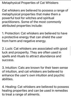 an image of cat whiskers with instructions on how to use them for cats