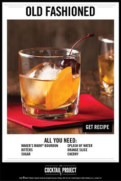 Sweet Cocktail, Old Fashioned Recipe, Billy B, Fall Evening, Sweet Cocktails, Orange Slice