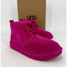 Ugg Girl's Neumel Ii Weather Waterproof Chukka Boots Color: Rock Rose Size: 4 Retail: $115 Condition: New In Box Pink Waterproof Low-top Sneakers, Pink Casual Synthetic Boots, Sporty Waterproof Pink Boots, Sporty Pink Waterproof Boots, Casual Pink Boots With Rubber Sole, Pink Waterproof Sneakers With Round Toe, Pink Low-top Boots With Rubber Sole, Pink Waterproof Lace-up Boots, Casual Pink Boots With Round Toe