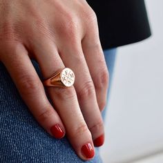 14K Gold Family Signet Ring Personalized Signet Ring | Etsy Family Signet Ring, Signet Ring Gold, Initial Rings, Ring Initial, Pear Shaped Diamond Ring, Rose Gold Morganite Ring, Graduation Rings, Womens Rings, Bridesmaids Gift Sets