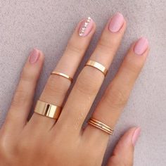 Acrylic Ideas, Amethyst Ring Engagement, Pretty Nail Designs, Nail Jewelry, Trendy Ring, Acrylic Designs, Cute Nail Designs, Cool Nail Designs, Pink Ring