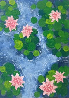 Painting with acrilic of Lotus flowers from a top perspective in a lake

#painting #lotus #acrilic #lakepainting #lotuspainting #aesthetic #easypaimting Lotus Flower Pond Painting, Painting Ideas Lily Pad, Lotus Drawing Aesthetic, Lotus Painting Ideas, Flowers Drawing Painting, Lotus Flower Canvas Painting, Painting Ideas On Canvas Waterfall, Lotus Flower Painting Acrylics Easy, Lily Pond Painting Easy