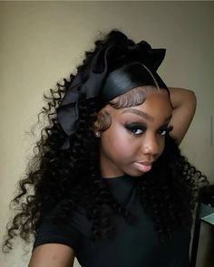 Bow Hairstyles, Frontal Wig Hairstyles, Birthday Hairstyles, Quick Weave Hairstyles, Braided Hairstyles For Teens, Bow Hairstyle