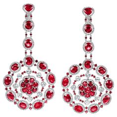 18 Kt Gold 62.15 Ct Ruby & 5.93 Ct Diamonds Dangle Earrings Amazing One Of A Kind Piece Of Art Rubies : 62.15 Ct Diamonds : 5.93 Ct Rose Cut & Brilliant Cut Victor Wallpaper, Sparkling Jewelry, Diamond Dangle Earrings, Sparkle Jewelry, Large Gift, Ruby Jewelry, Jewelry Lookbook, Rose Cut, Beautiful Jewelry