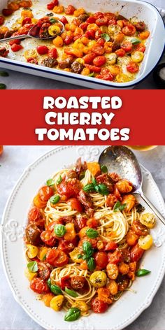 You will find that there are many ways in which to enjoy Roasted Cherry Tomatoes. The simple method of roasting the tomatoes heightens and brightens their flavour. Roasted Tomato Dishes, Roasted Tomatoes For Sauce, Roasted Cherry Tomato Pasta, Quick Pasta Sauce, Roasted Tomato Pasta, Complicated Recipes, Tomato Dishes, Cherry Tomato Pasta, Cooking Tomatoes