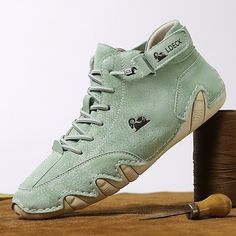 Category:Sneakers; Upper Materials:Microfiber; Embellishment:Splicing; Season:Winter; Gender:Men's; Activity:Hiking,Walking; Toe Shape:Round Toe; Style:Vintage,Casual; Boot Shaft:Booties / Ankle Boots; Outsole Materials:Rubber; Occasion:Outdoor,Daily; Closure Type:Lace-up; Function:Warm,Height Increasing,Comfortable,Slip Resistant; Pattern:Solid Colored; Listing Date:08/18/2023; 2024 Trends:Comfort Shoes,Handmade Shoes; Foot Length:null; Foot Width:null; Size chart date source:Measured by LightI Mens Short Boots, Sewing Shoes, Socks And Heels, Martin Boots, Cheap Shoes, Short Boots, Hiking Shoes, Haiti, Mens Casual Shoes