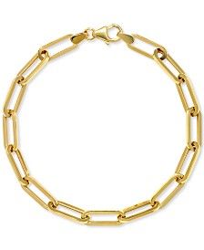 Italian Gold Paperclip Link 24" Chain Necklace in 14k Gold & Reviews - Necklaces - Jewelry & Watches - Macy's Jewelry Sale, Wolf Head, Necklaces Jewelry, Chain Link Necklace, The Chic, Paper Clip, Link Bracelets, Chain Bracelet, Bracelet Watch