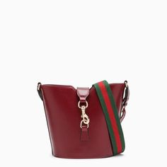 Mini Bucket Bag By Gucci In Rosso Ancora Coloured Leather Featuring An Adjustable And Detachable Green And Red Web Ribbon And Leather Shoulder Strap, A Hook-And-Eye Closure, Linen Lining, An Internal Welt Pocket With A Zip Fastening And Gold-Tone Metal Hardware. Width 18,5 Cm X Height 20,5 Cm X Depth 12,5 Cm Shoulder Strap Length 84 Cm Size Type: Int Material: Leather Sku: 2f-782908aaddy/O_guc-6449_100 Welcome To The Official Luosophy Poshmark Closet! Luosophy Is A Luxury Brand Reselling Company Gucci Bucket Bag With Adjustable Strap, Chic Gucci Bucket Bag For Evening, Elegant Gucci Bucket Bag For Evening, Gucci Luxury Bucket Bag For Daily Use, Daily Use Gucci Luxury Bucket Bag, Daily Use Luxury Gucci Bucket Bag, Chic Gucci Evening Bucket Bag, Designer Gucci Bucket Bag With Detachable Strap, Designer Gucci Bucket Bag With Removable Pouch