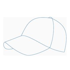 a drawing of a baseball cap on a white background