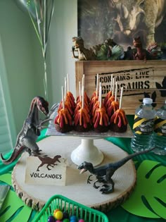 a dinosaur themed birthday party with cake pops