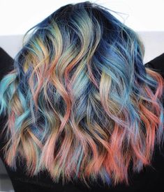 Vivid Hair, Mermaid Hair Color, Bob Hair Color, Hair Styels, Cute Hair Colors, Neon Hair, Punk Hair