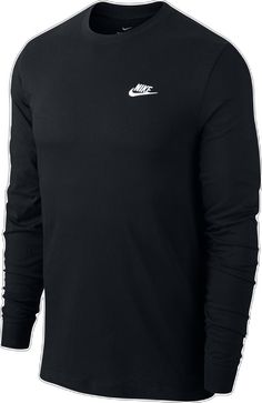 Swoosh Logo, Nike Sportswear, Working Out, Hanging Out, Long Sleeve T Shirt, Long Sleeve Tshirt, Nordstrom, Black White, Black And White