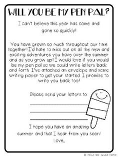 a printable letter to someone who is writing on the front and back of a card