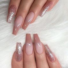 Classy Ombre Nails With Design, Tan Ombre Nails Acrylic, Wealthy Women Nails, Extreme Coffin Shape Nails, Ombre Coffin Nail Ideas, Colored Acrylic Powder Nails, Ombre Nails Brown, Nude And Rose Gold Nails, Ombre Nail Colors Ideas