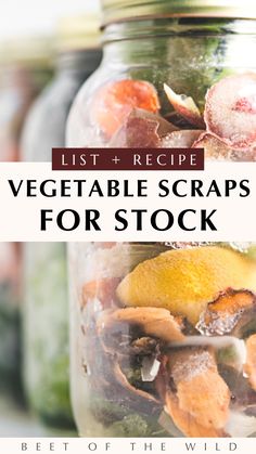 a mason jar filled with vegetables and other things to make it look like they are in the