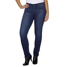 Price:9$ Calvin Klein Ladies' Powerstretch Skinny Jean-Blue Sea, 6... http://amzn.to/2sDcK61 Khaki Tops, Stretch Chinos, Calvin Klein Men, Slim Straight Jeans