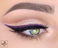 Evening Eye Makeup, Makeup Ojos, Soft Eye Makeup, Make Up Videos, Eye Makeup Pictures, Color Makeup, Eyeliner Makeup, Colored Eyeliner