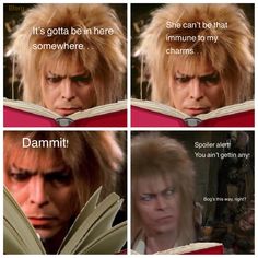 an image of the character from he man with two different facial expressions, one reading a book