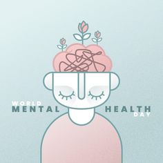 Flat design world mental health day conc... | Premium Vector #Freepik #vector #healthy-day #health-day #world-health #medical-day Mental Health Logo, Sky Art Painting, Vector Gradient, Health Psychology, Mental Health Day, Health Day, Health App, Health Logo