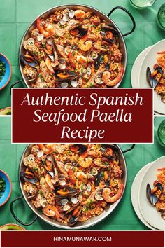 Authentic Spanish Seafood Paella recipe Paella Recipe Authentic Spain, Pallea Seafood, Authentic Spanish Paella, Seafood Paella Recipe Authentic Spain, Authentic Paella Recipe, Traditional Paella Recipe, Spanish Seafood Recipes, Seafood Paella Recipe Authentic, Portuguese Paella Recipe