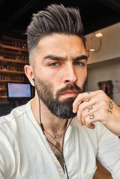 Chris John Millington, John Millington, Chris John, Fade Haircut Styles, Faux Hawk Hairstyles, Pompadour Hairstyle, Beard Hairstyle, Short Beard, Mens Fade