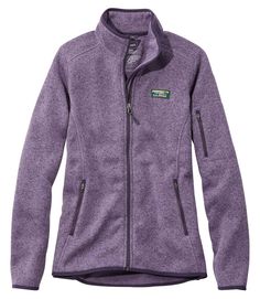 Women's L.L.Bean Sweater Fleece Full-Zip Jacket | Women's Fleece Jackets at L.L.Bean Cozy Heather Sweatshirt For Winter, Heather Long Sleeve Winter Sweatshirt, Heather Fleece Sweatshirt For Winter, Midweight Fleece Sweatshirt For Fall, Fall Fleece Sweatshirt, Midweight Fleece Jacket For Fall, Midweight Long Sleeve Fleece Jacket For Fall, Cozy Fleece Jacket With Zipper Closure, Midweight Long Sleeve Fleece Jacket For Winter