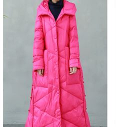 Long Winter Duck Down Jacket Hooded Down Jacket Women Any Size Down Co – SimpleLinenLife Warm Outfit, Women Winter Coat, Summer Linen Pants, Women's Puffer Coats, Holiday 2024, Winter Puffer Coat, Long Puffer Coat, Duck Down Jacket, Long Puffer